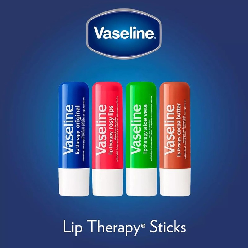 Vaseline Lip Therapy Original 8-Pack – Lip Moisturizer for Dry,