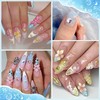 Furtherpretty 3D Beach Nail Charms Set, Alloy Gold Silver Seashell
