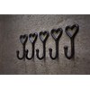 Homezone® 5Pc Love Heart Coat Hooks Wall Mounted Black Coat