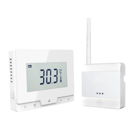 Ecobay Programmable Wireless Thermostat with Receiver, for Boilers, Electric & Water Underfloor Heating