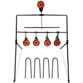 Guyuyii Auto-Resetting Airsoft Target with 25pcs Shooting Targets and 4 Tent Stakes - for Precision and Accuracy Training with Airsoft, BB, and Pellet Guns - Ideal for Shooting Practice, Competitions