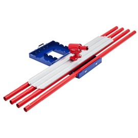 Towallmark 48x8" Magnesium Concrete Bull Float Kit, Professional Round End Cement Finishing Tool with 4 Adjustable Handles 6ft & Metal Storage Case, Aluminum Alloy for Smooth Efficient Leveling