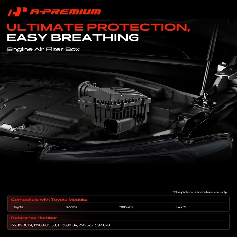 A-Premium Engine Air Filter Cleaner Box Housing with Air Strainer