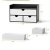 Wisuce Desk Organizer with Drawers - Bamboo Desktop Organizer Storage