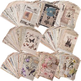 192 Sheets of Scrapbook Paper, Journaling Scrapbooking Supplies Craft Paper Kits Vintage Room Decor Posters Decoupage Paper Ephemera for Junk Journals Bullet Journal Card Making Decorative Background