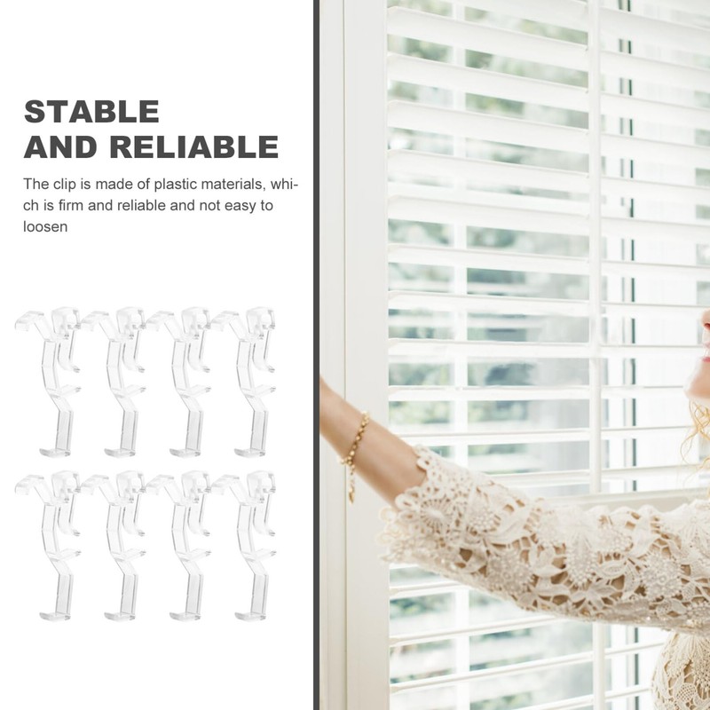 Kichvoe 20Pcs Blinds and Valance Clips Wear-Resistant Blind Clips Plastic