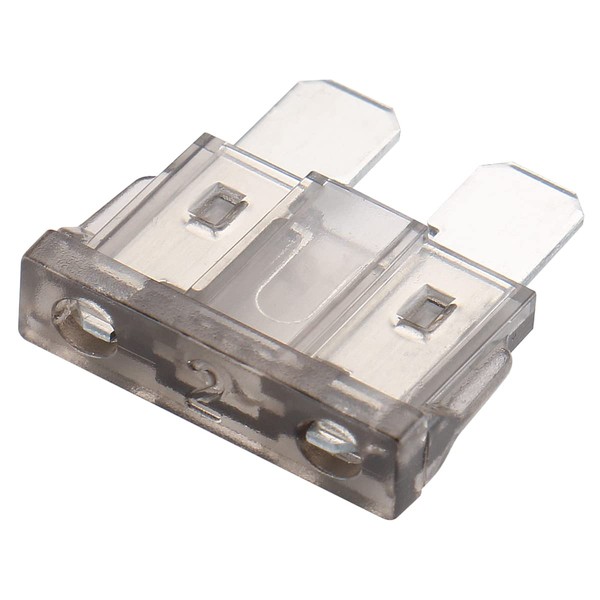 Baomain ATC-2 Grey ATO/ATC 2 Amp Fast-Acting Automotive Blade Fuses