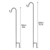 Outdoor Shepherd Hook Mopping Hook 2 Claw Base Height Adjustable