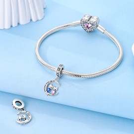 Hapour 925 Sterling Silver Charms for Bracelets Necklace Butterfly Charms European Jewelry Dangle Beads for Women Mom