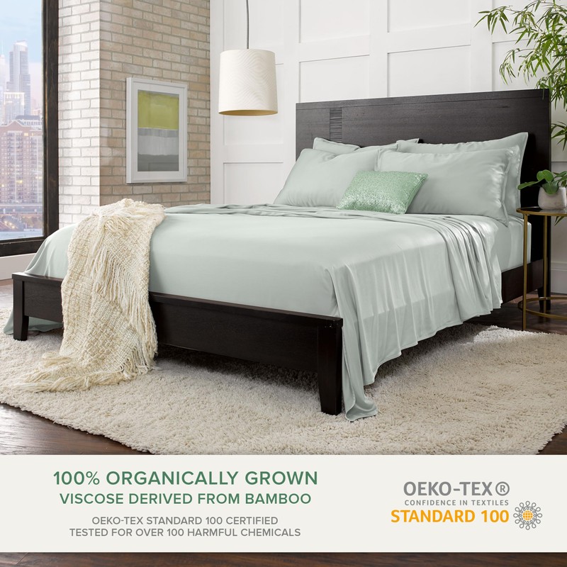 Pure Bamboo Queen Sheets, Genuine 100% Organic Viscose Derived from