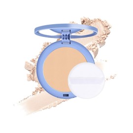 LUSCOR Polvos Compactos Maquillaje, Polvos mate, polvos compactos con control de grasa, ligeros y de larga duración(Natural, 10G)