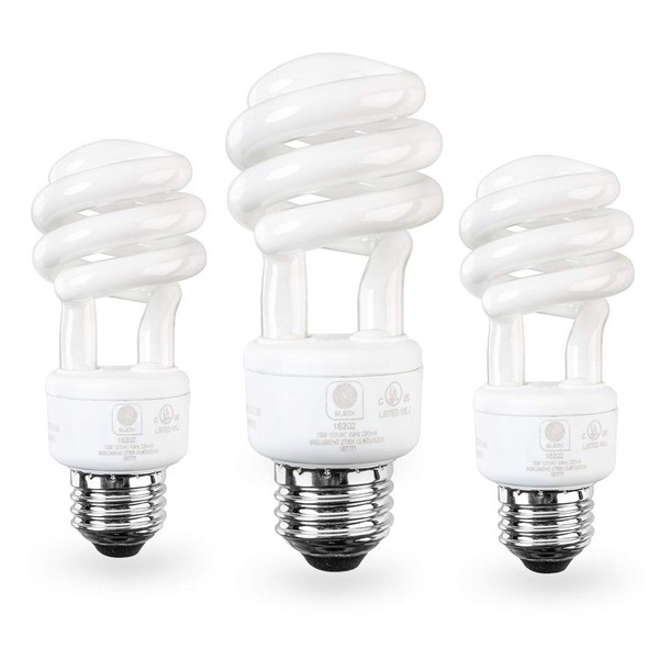 SleekLighting E26 Standard Screw Base 13Watt CFL Light Bulb - 3 Pack, 4200 Kelvin for Pure Cool White and 800 Lumens (65 Watt Incandescent Light Bulb Equivalent) - UL Listed