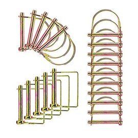 20PCS Heavy Duty PTO Pin Assortment Kit 1/4" 3/8" 5/16" Shaft Locking Pin Safety Coupler Pin for Farm Trailers Wagons Lawn Garden