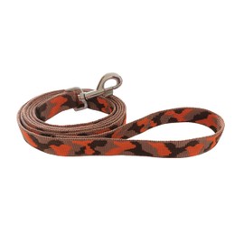 BUDDYPACK Dog Lead with Hand Loop | 1.00 - 2.00 m Long | 25 mm Wide | Holds Very Strong Lead Pull (Brown-Orange, 1.00 m)