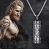 JewelryWe Jewellery Men's Necklace Stainless Steel Wolf Tooth Wolf Bit