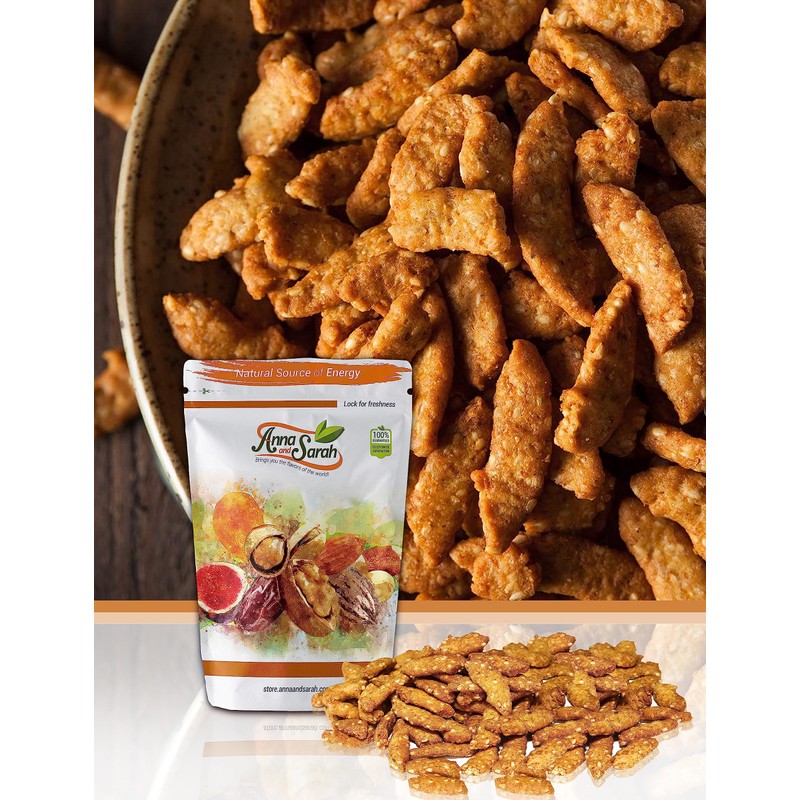 Anna and Sarah Wide Sesame Sticks in Resealable Bag, 2
