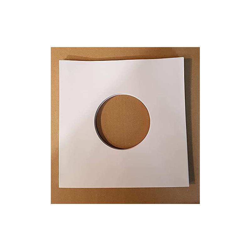 Pack of 50 - 7" White Paper Record Sleeves