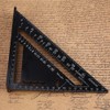 7'' Metric Aluminum Alloy Oxidation Roofing Square Triangle Angle Protractor,Black