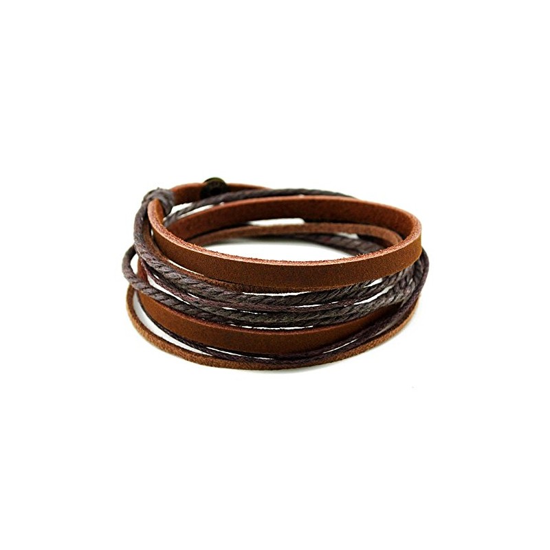 axy Series 1 TWIC1! Wrap Bracelet, Genuine Leather Surfer Bracelet,