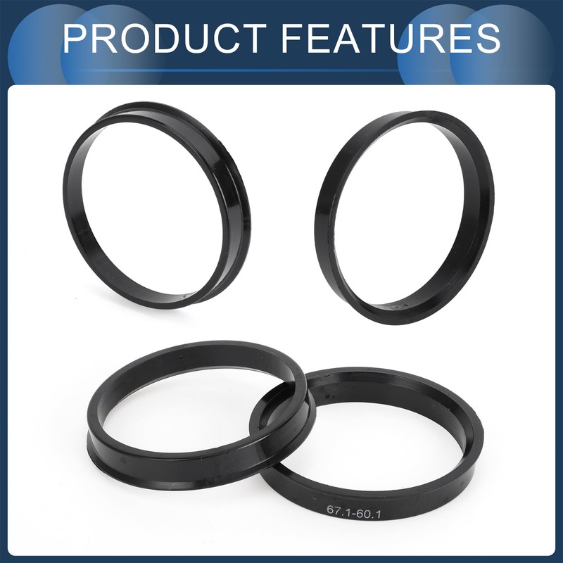 INFINAUTO Hub Centric Rings,60.1mm ID 65.1mm OD Car Wheel Hubrings