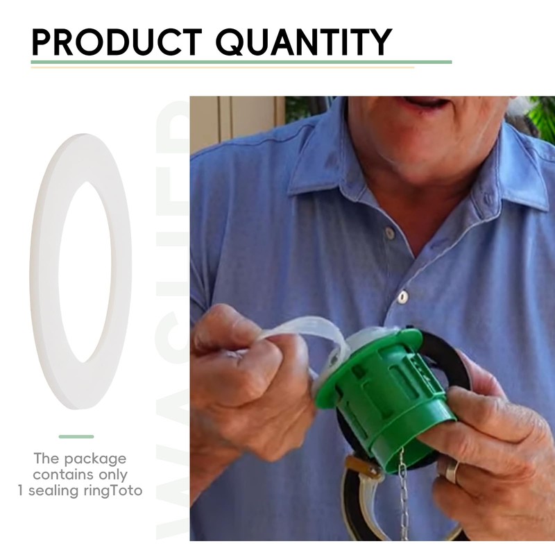 2-Pack Silicone Toilet Tank Flush Valve Seal Gasket, Compatible with