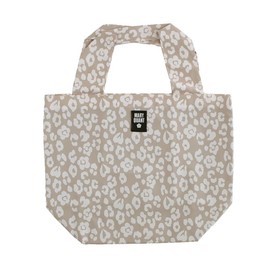MARY QUANT 192014-0001-01 Eco Bag (Large/Beige) Leopard Pattern Animal Pattern Bag Women's My Bag, beige