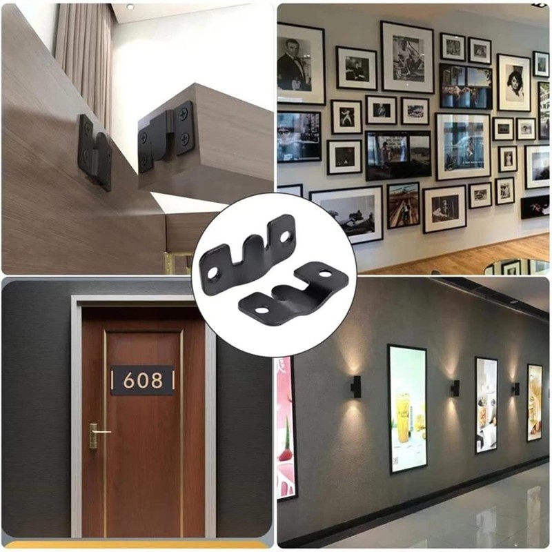 8 Pairs (16 Pieces) Flush Mount Concealed Bracket Interlocking Hanging