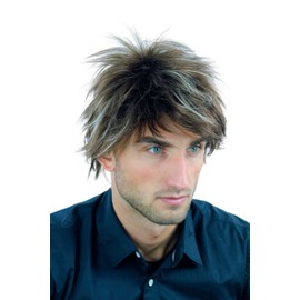 WIG ME UP - WL-2175-10H303 Men Gents Quality Wig short wild youthful brown streaked blond highlights