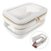 WOONEKY 1 Set Clear Travel Makeup Bag Cosmetic Organizer with