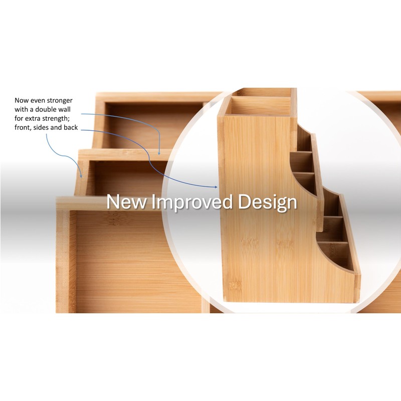Theodore Vertical Bamboo Tea Organizer – Holds 180 Tea Bags