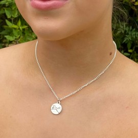 Pinky Promise Necklaces, Set of 2 Necklaces for BFFs, Silver Tone Charm Pendants on 16 Inch Silver Plated Curb Chain