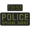 POLICE S AGENT EMBRIDERY PATCH 4X10 AND 2X5 hook on
