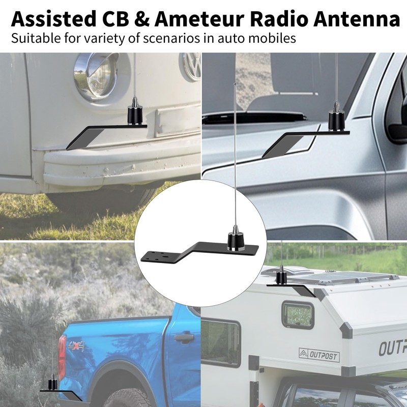 A Pair NMO Antenna Mount 3/4" Hole Thick Steel Mounting