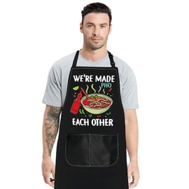 JNIAP Pho Sho Apron Vietnamese Pho Soup Gifts Pho King Apron Vietnamese Cuisine Chef Gifts Vietnam Foodie Chef Apron (made pho)