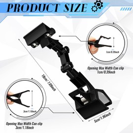 4 Pcs Adjustable Documents Holders, Flexible Double Head Foldable Rotatable Copy Holder Clip Paper Holder for Computer Monitor Handy Artist Supplies Holder Canvas ClampTyping Painting Easel Accessory