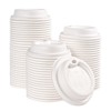 ECOLipak 100% Compostable Coffee Cup Lids 200 Count，3.54 inch Disposable
