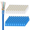 Brileine UTP RJ45 Connectors, Cat6 RJ45 Pass Through Plugs 50-Pack,