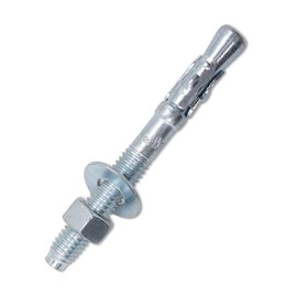 24PCS Napredak 3/8" x3-1/2 Wedge Anchor for Concrete, Heavy Duty Anchor Bolts, Carbon Steel Zinc Plated Expansion Bolt Fastener for High Strength Concrete Bricks/Blocks, Natural Dtone