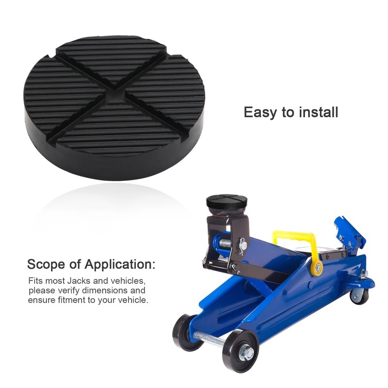 Lyeteung Universal Floor Jack Rubber Pad 125mm, Cross Groove Design