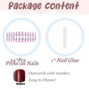 BABALAL Square Press on Nails Medium Fake Nails Cow Print