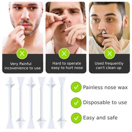 100 Pcs Nose Wax Sticks, Plastic Nose Hair Wax Applicator Stick with Disposable Spatulas for Men Women Eyebrows Ears Nose Hair Removal