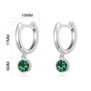 Philip Jones Green Crystal Hoop Earrings Created with Zircondia® Crystals
