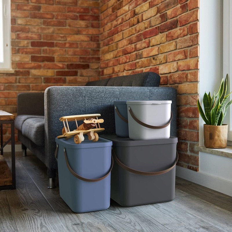 Rotho Albula Storage Container with Lid, 6L Storage System, Storage