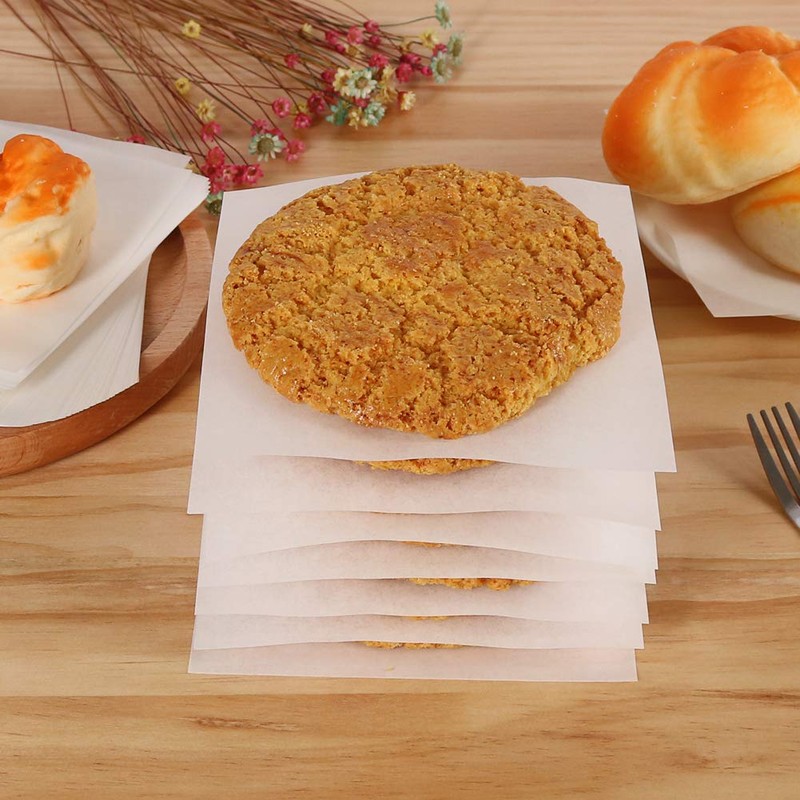 Parchment Paper Squares, 4x4 Inch, Set of 300, Small Hamburger