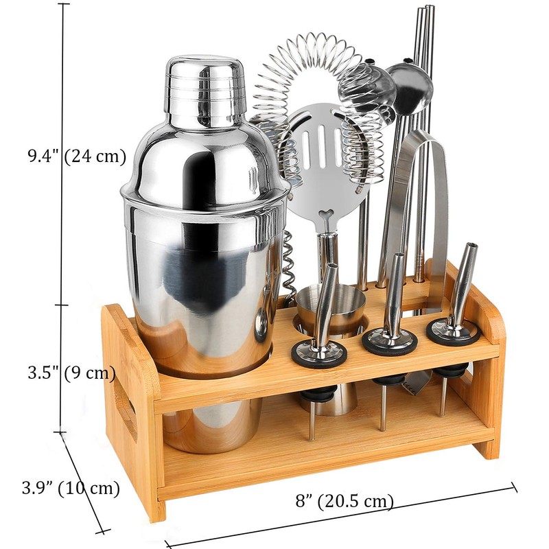 Cocktail Shaker Set -13 +1 Pcs Cocktail Mixing Set Stainless