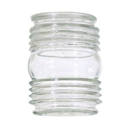 Clear Cylindrical Glass Shade - 3-1/4-Inch Fitter Opening