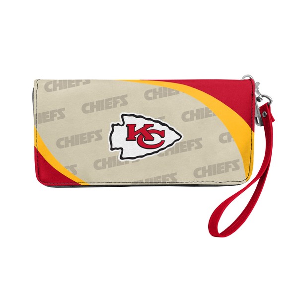 Littlearth NFL Kansas City Chiefs Curve Zip Organizer Wallet , 4” H x 8" W x 1” D