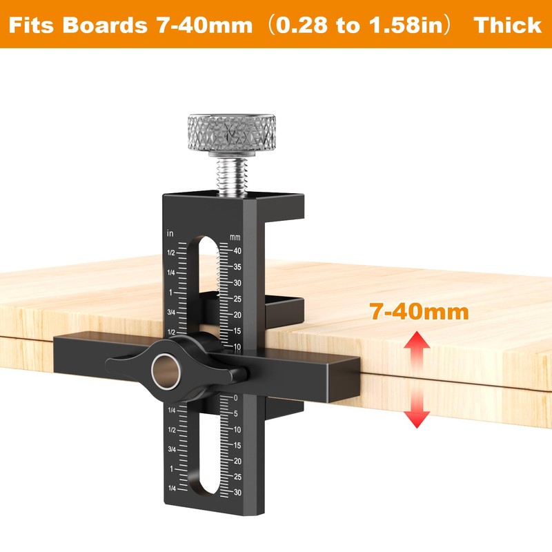 Puriwood Cabinet Door Installation Jig – Adjustable Aluminium Alloy Positioning