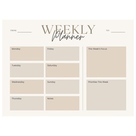 A4 A5 Size Weekly Planner Notepad Deskpad 50 Sheets Printed Tear Off Orginizer Notebook with Hard Back Note Pad (Opt 5 - A4 Planner)