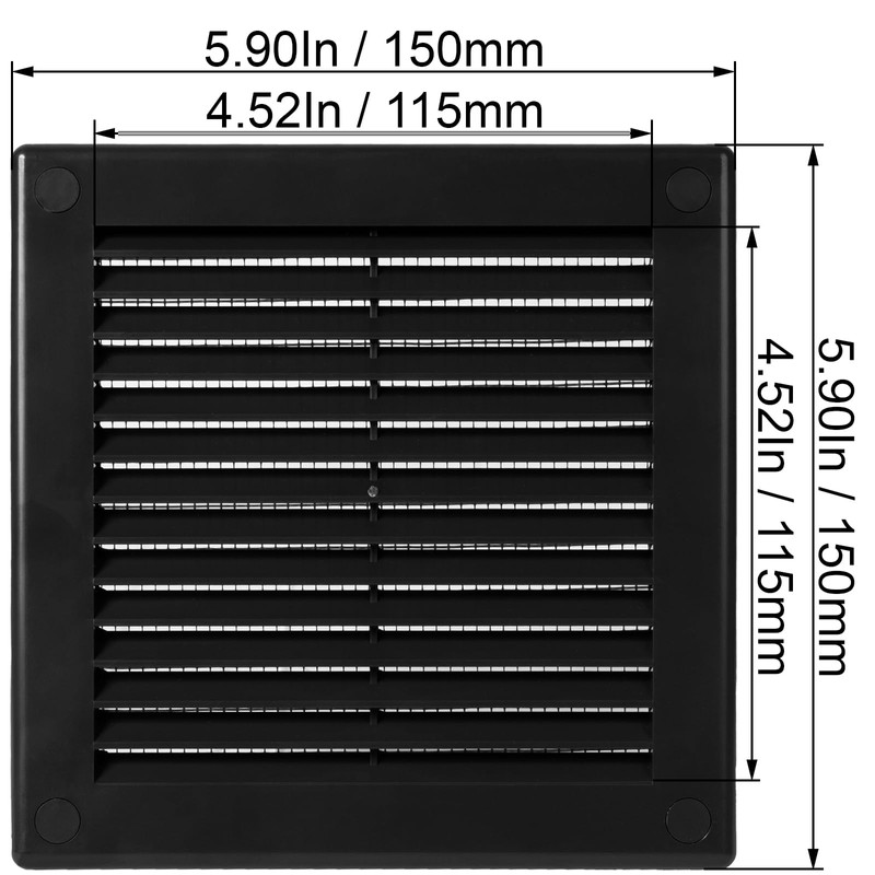 Ecopro Vent / 5'' x 5'' Inch Opening Measurement /
